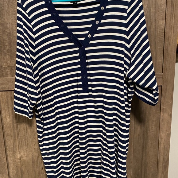 torrid Tops - Torrid Navy and White Striped Top